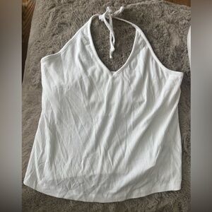 Old Navy White Ribbed Halter Camisole